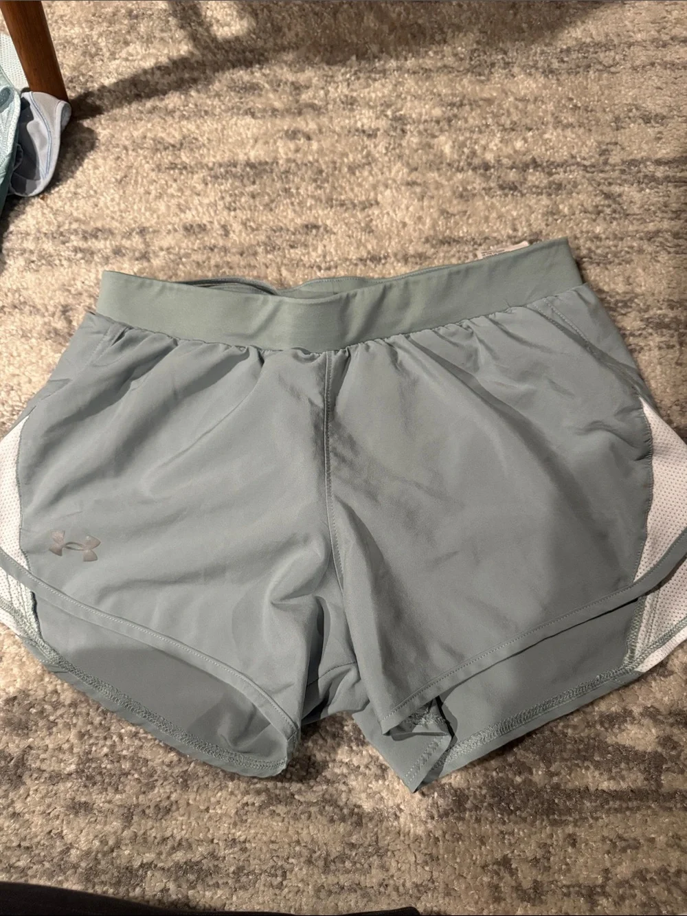 Under Armour Women's Sage Green Athletic Running Shorts - Picture 1 of 2